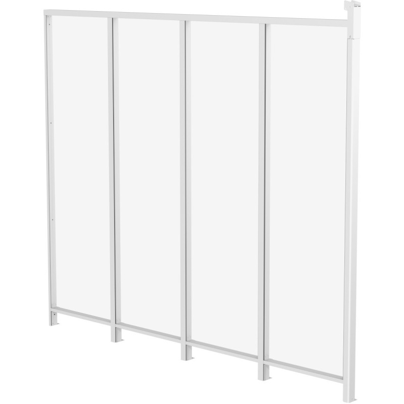 Panneau latéral en aluminium et PC transparent pour toit de terrasse blanc 3m X-METAL