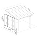 Panneau latéral en aluminium et PC transparent pour toit de terrasse blanc 3m X-METAL