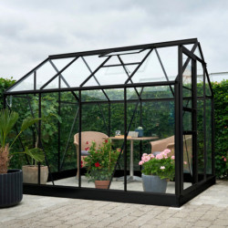 Serre de jardin 5m² en aluminium et verre trempé Popular - Halls