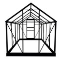 Serre de jardin 5m² en aluminium et verre trempé Popular - Halls