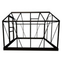 Serre de jardin 5m² en aluminium noir et polycarbonate 4mm Popular - Halls