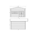 Abri de jardin en bois massif 19,2m² Jasmin + mezzanine 8,68m² – Forest Style
