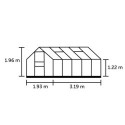 Serre de jardin 6,2m² en polycarbonate 4mm Popular - Halls