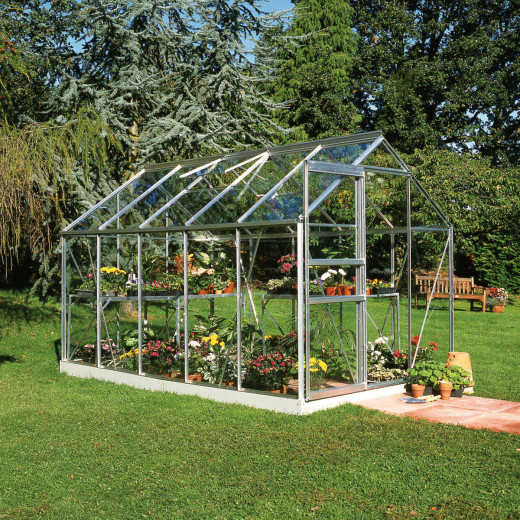 Serre de jardin 6,2m² en aluminium et verre trempé Popular - Halls
