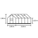 Serre de jardin 6,2m² en aluminium noir et verre trempé Popular - Halls
