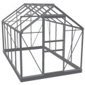 Serre de jardin 6,2m² en aluminium noir et verre trempé Popular - Halls