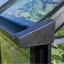 Serre de jardin 6,2m² en aluminium noir et verre trempé Popular - Halls