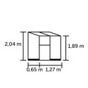 Serre de jardin adossée 0,8m² noire en verre trempé Qube - Halls