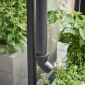 Serre de jardin adossée 1,2m² noire en verre trempé Qube - Halls