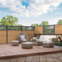Lot de 3 lames en bois composite premium pour clôture personnalisable Compolife - coloris bois vieilli