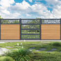 Lot de 3 lames en bois composite premium pour clôture personnalisable Compolife - coloris bois vieilli