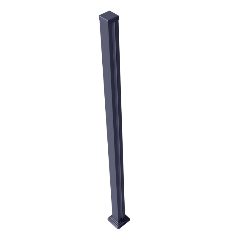 Poteau aluminium 190cm sur platine pour clôture personnalisable Compolife