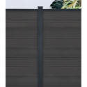 Poteau aluminium 190cm sur platine pour clôture personnalisable Compolife