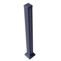 Poteau aluminium 95 cm pour clôture Compolife - Anthracite - 8x8 cm avec platine de fixation