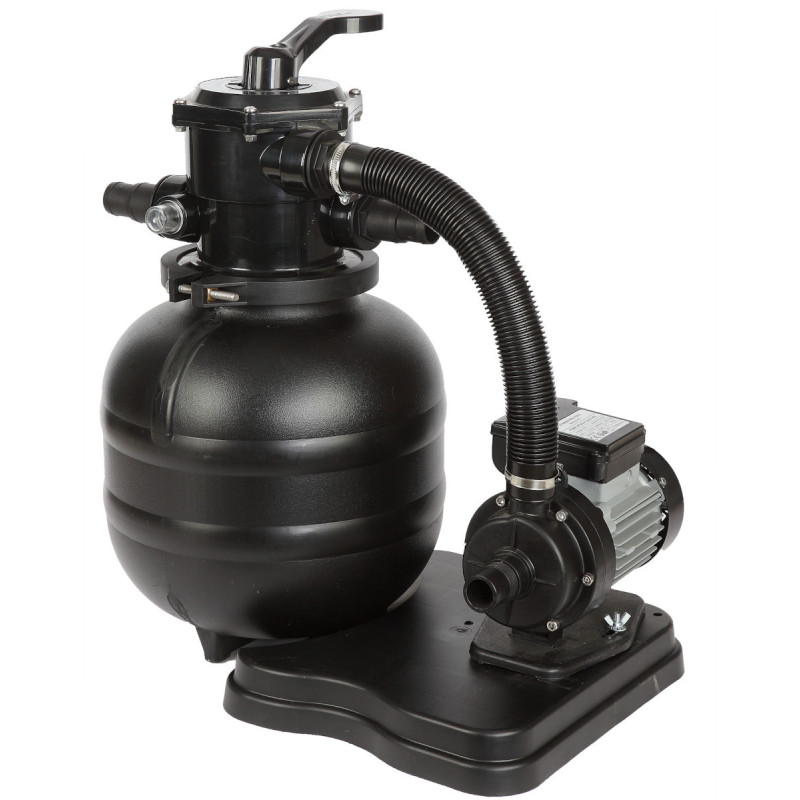 Filtre à sable pour piscines jusque 30m³ avec pompe 250W et pré-filtre Water’Clip