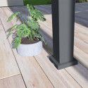 Pergola bioclimatique autoportante en alu anthracite - lames blanches - 3x4m Ombrea
