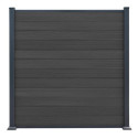 Clôture en bois composite premium 180xH.190cm - coloris gris anthracite - Compolife