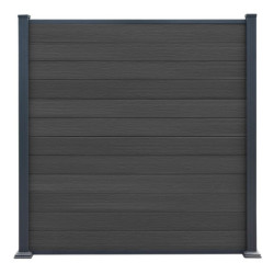 Clôture en bois composite premium 180xH.190cm - coloris gris anthracite - Compolife