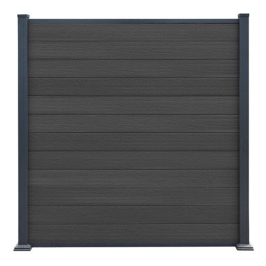 Clôture en bois composite premium 180xH.190cm - coloris gris anthracite - Compolife