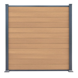 Clôture en bois composite premium 180xH.190cm - coloris bois vieilli - Compolife
