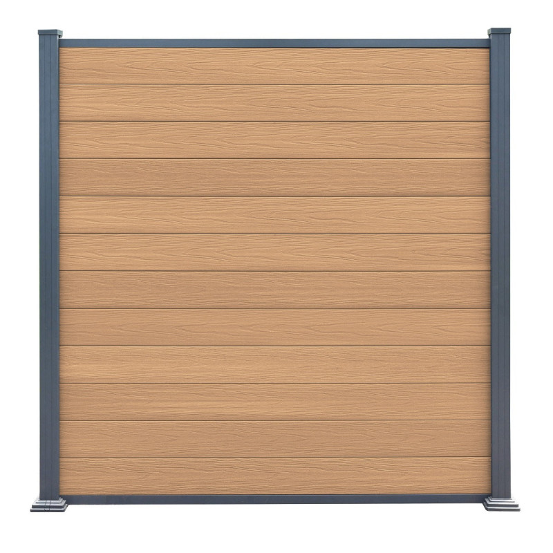 Clôture en bois composite premium 180xH.190cm - coloris bois vieilli - Compolife