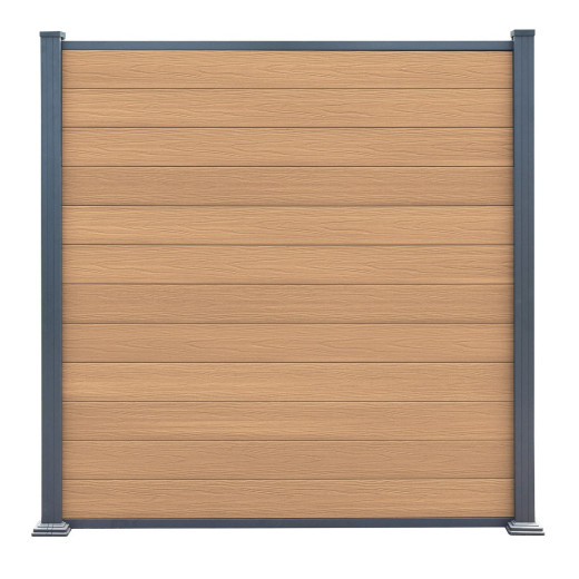 Clôture en bois composite premium 180xH.190cm - coloris bois vieilli - Compolife