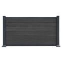 Clôture en bois composite premium 180xH.95cm - coloris gris anthracite - Compolife