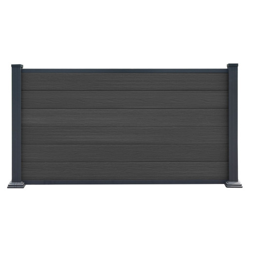 Clôture en bois composite premium 180xH.95cm - coloris gris anthracite - Compolife