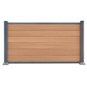 Clôture en bois composite premium 180xH.95cm - coloris bois vieilli - Compolife
