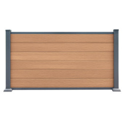 Clôture en bois composite premium 180xH.95cm - coloris bois vieilli - Compolife