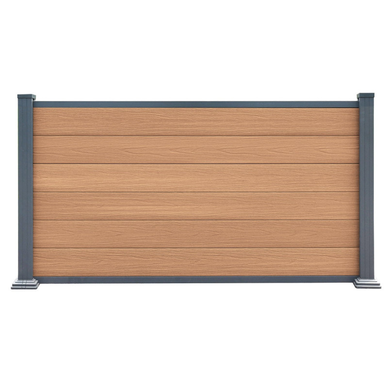 Clôture en bois composite premium 180xH.95cm - coloris bois vieilli - Compolife