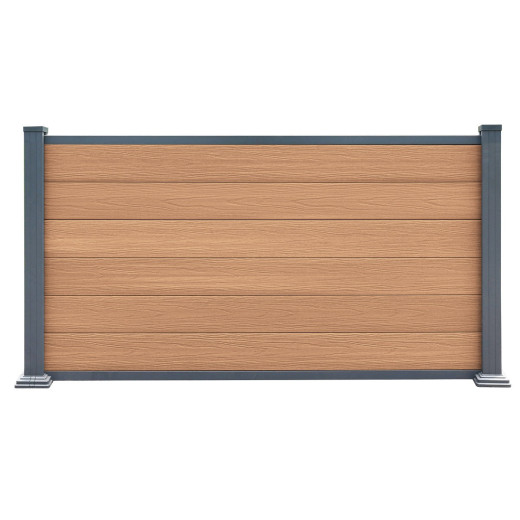 Clôture en bois composite premium 180xH.95cm - coloris bois vieilli - Compolife