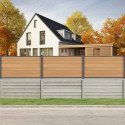Clôture en bois composite premium 180xH.95cm - coloris bois vieilli - Compolife