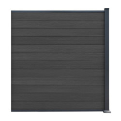 Kit d'extension pour clôture en bois composite premium 180xH.190cm Compolife - coloris gris anthracite