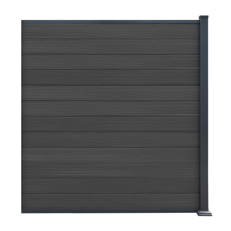 Kit d'extension pour clôture en bois composite premium 180xH.190cm Compolife - coloris gris anthracite