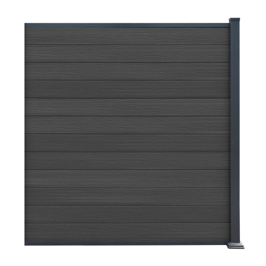 Kit d'extension pour clôture en bois composite premium 180xH.190cm Compolife - coloris gris anthracite
