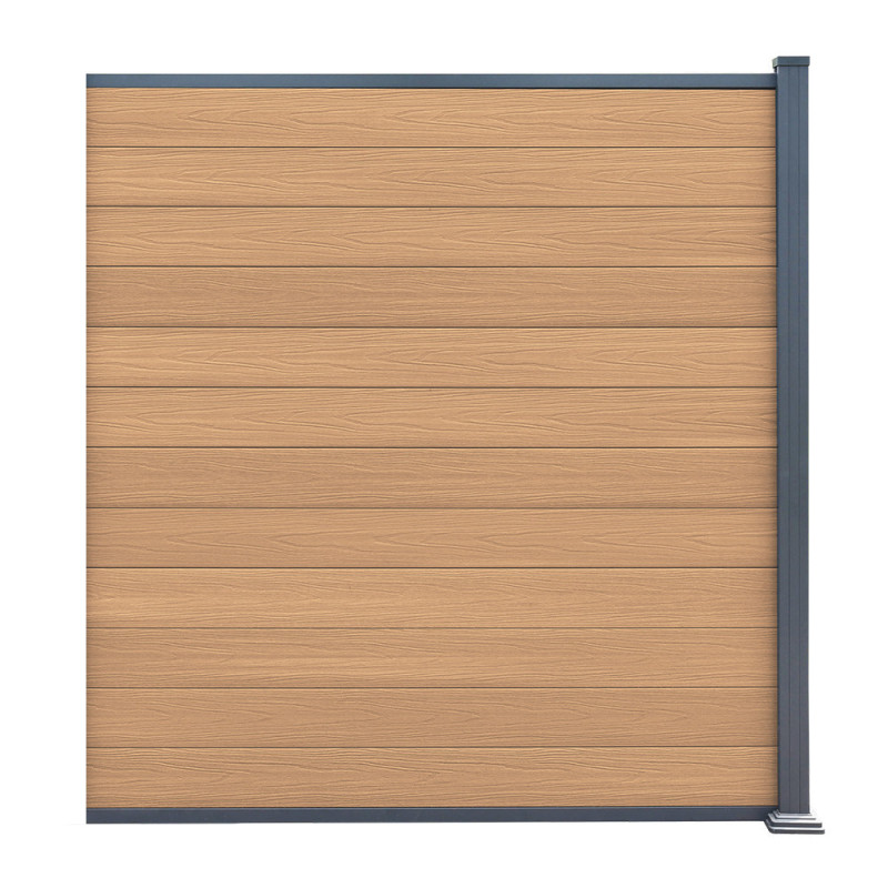 Kit d'extension pour clôture en bois composite premium 180xH.190cm Compolife - coloris bois vieilli