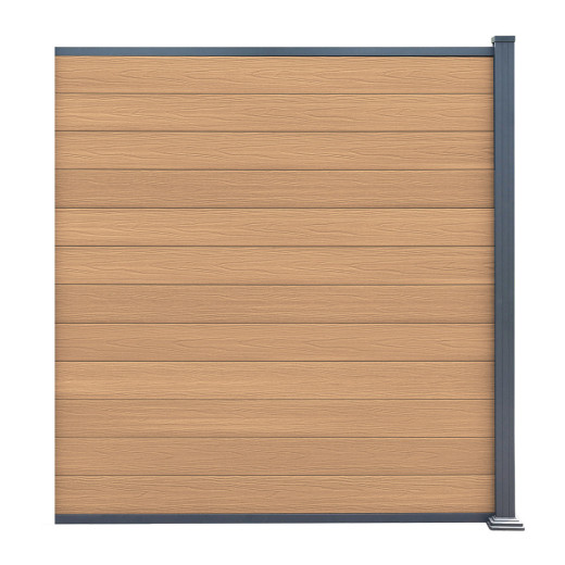 Kit d'extension pour clôture en bois composite premium 180xH.190cm Compolife - coloris bois vieilli