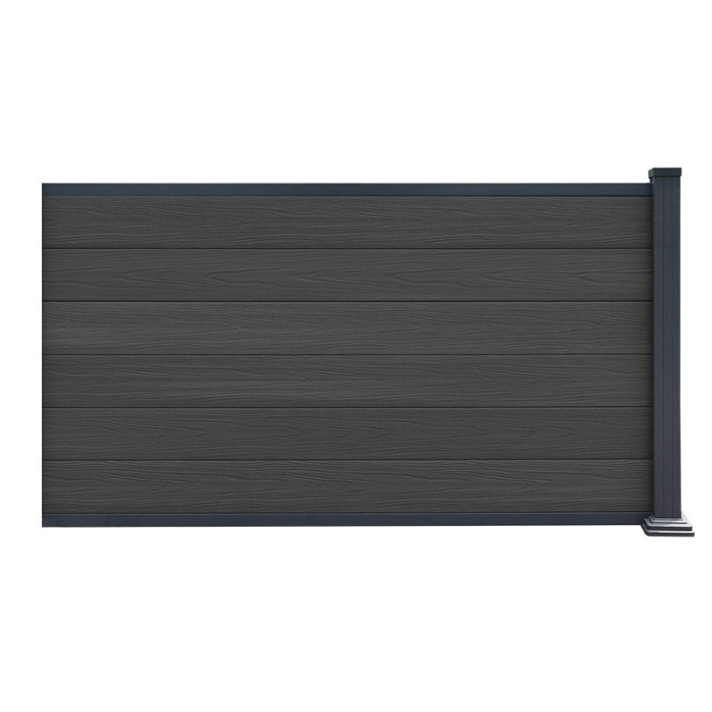 Kit d'extension pour clôture en bois composite premium 180xH.95cm Compolife - coloris gris anthracite