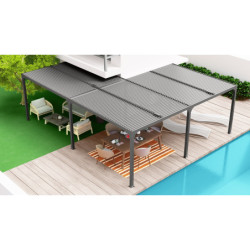 Pergola bioclimatique XXL 32,63m² en « L » - HABRITA