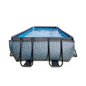 Piscine hors sol rectangulaire Stone 540x250x100cm avec pompe filtrante – Exit Toys