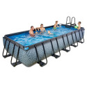 Piscine hors sol rectangulaire Stone 540x250x100cm avec pompe filtrante – Exit Toys