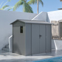 Abri de jardin en acier galvanisé Roka 4,08m² + kit d'ancrage - X-Métal