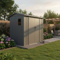 Abri de jardin en acier galvanisé Roka 4,08m² + kit d'ancrage - X-Métal