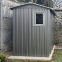Abri de jardin en acier galvanisé Roka 4,08m² + kit d'ancrage - X-Métal