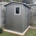 Abri de jardin en acier galvanisé Roka 4,08m² + kit d'ancrage - X-Métal