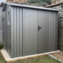 Abri de jardin en acier galvanisé Roka 4,08m² + kit d'ancrage - X-Métal