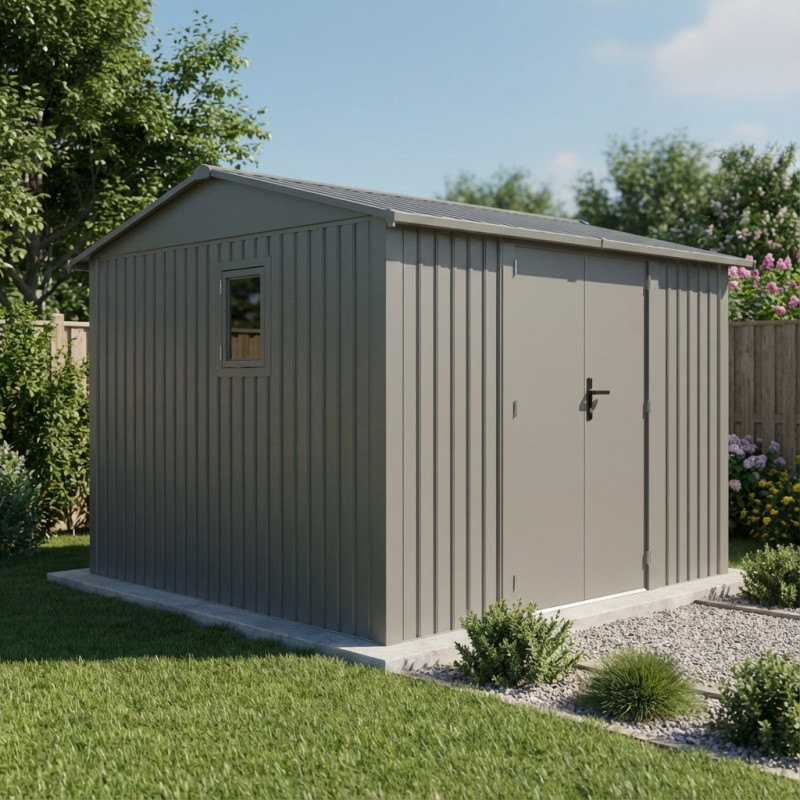 Abri de jardin en acier galvanisé Roka 9m² - X-Métal