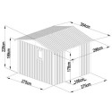 Abri de jardin en acier galvanisé Roka 9m² - X-Métal