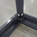Serre de jardin en aluminium anthracite et verre trempé 4mm RINCA 3,5m² + embase - Green Protect